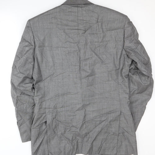 T.M. Lewin Men's Grey Wool Blazer Jacket 38S