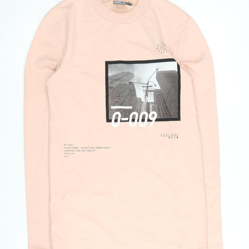 ASOS Women Pink XS Graphic Print Sweatshirt
