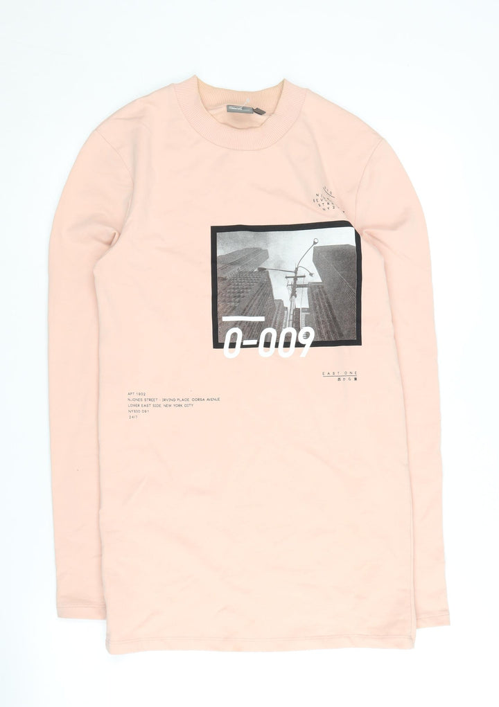 ASOS Women Pink XS Graphic Print Sweatshirt