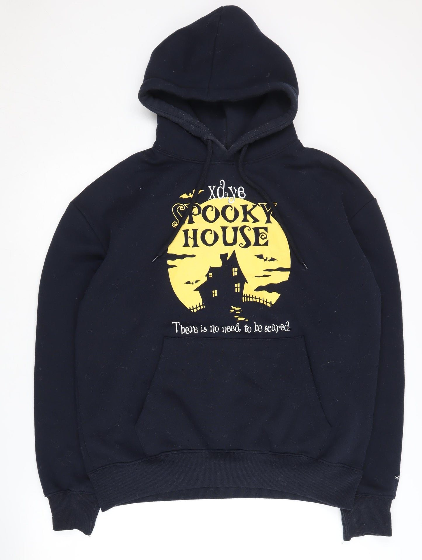 Xdye Men's Black Halloween Pullover Hoodie M