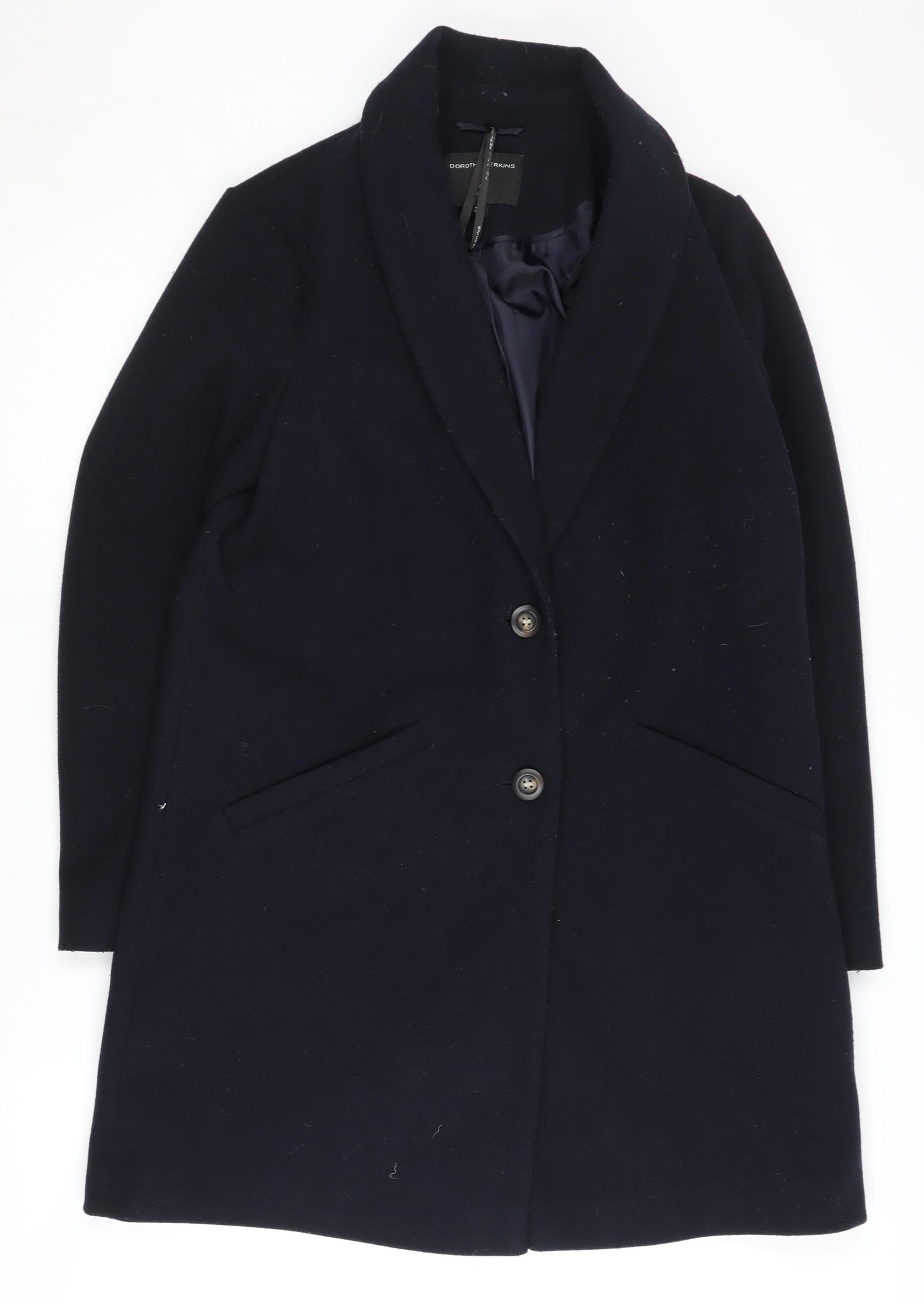 Dorothy Perkins Women's Black Overcoat UK 12