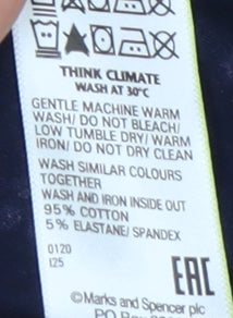 Marks & Spencer Women's Blue Floral T-Shirt Size 18