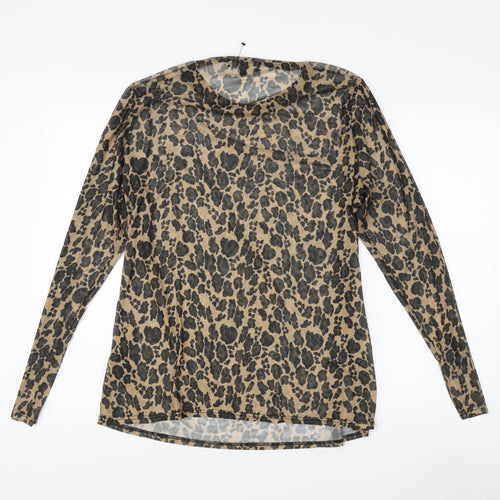 Simply Be Women’s Beige Animal Print Long Sleeve Top