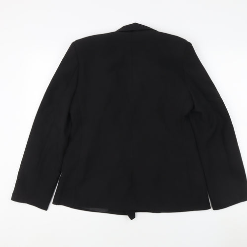Boohoo Women's Black Blazer Size 10 Buttoned Business