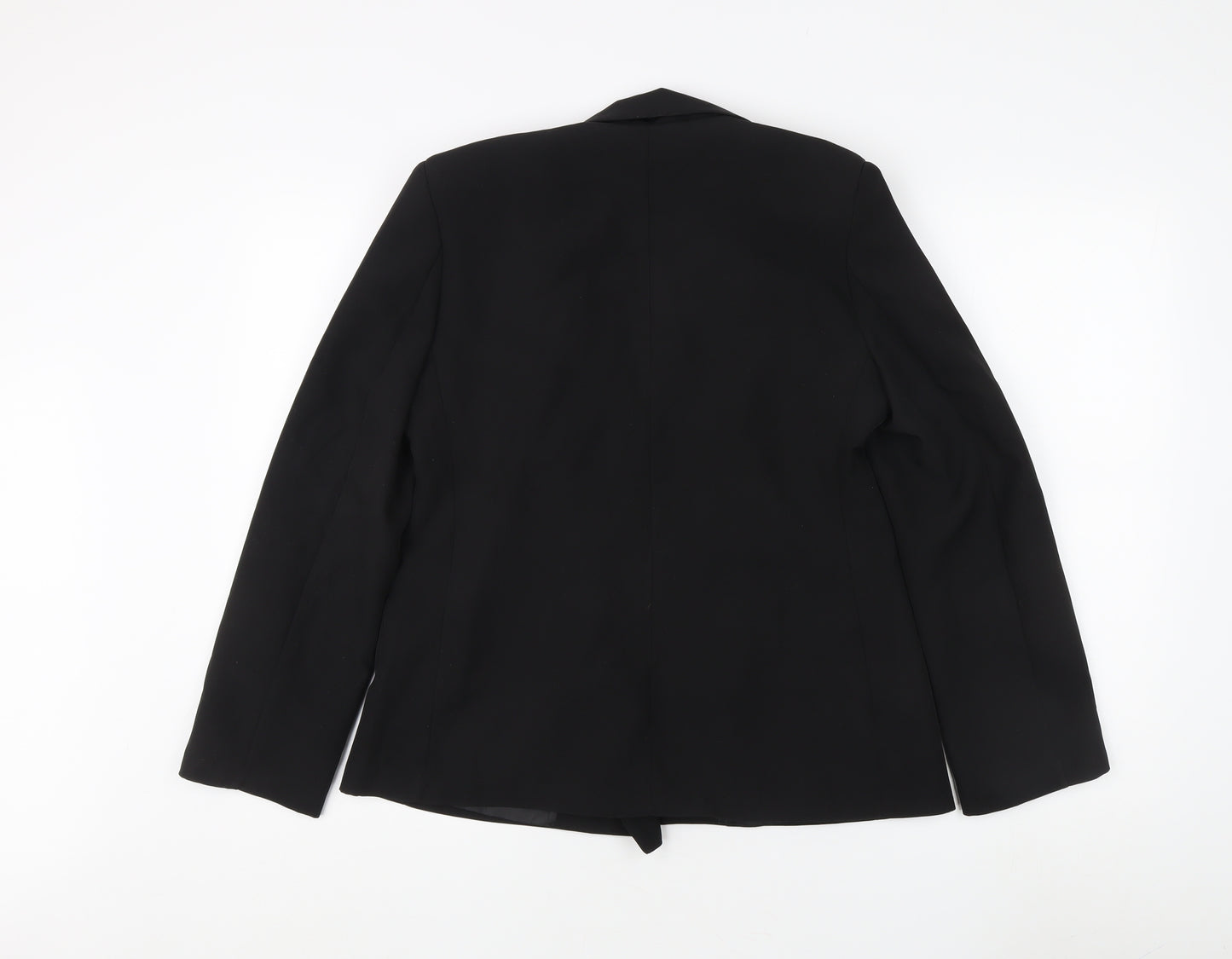 Boohoo Women's Black Blazer Size 10 Buttoned Business