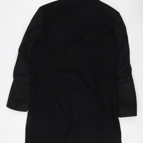 River Island Men's Black Mid-Length Wool Coat