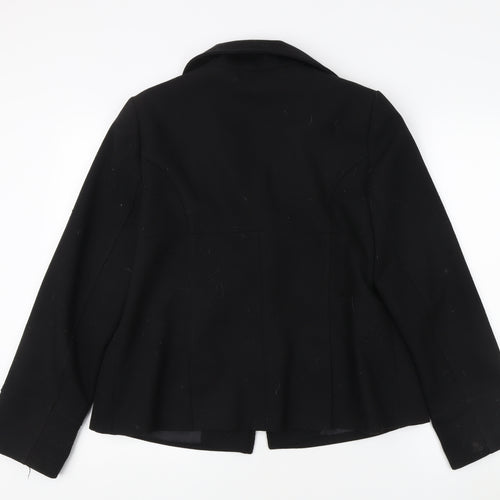 E-vie Women's Black Button Jacket Size 14