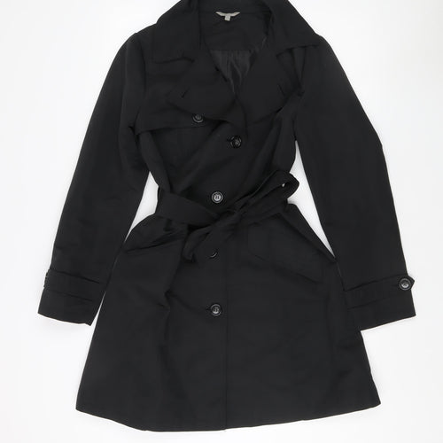 Marks and Spencer Women's Black Trench Coat Size 12