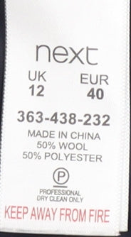 Next Women Blue Trousers Size 12 Wool Blend