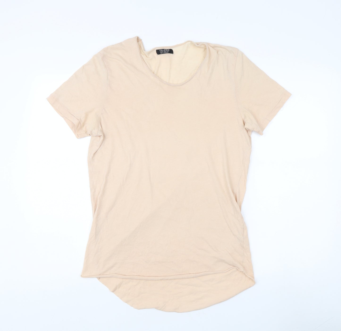 Pull & Bear Women's Beige Basic T-Shirt Size 10