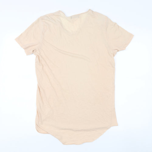 Pull & Bear Women's Beige Basic T-Shirt Size 10