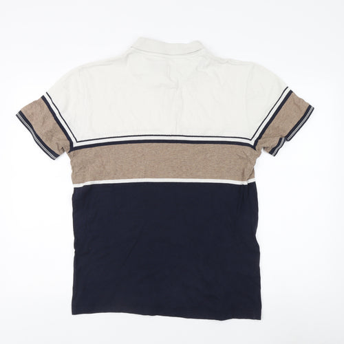 Next Men's Colourblock Collared T-Shirt Large