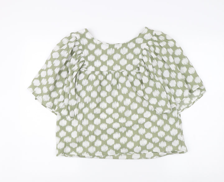 Marks and Spencer Women's Green Blouse UK 8