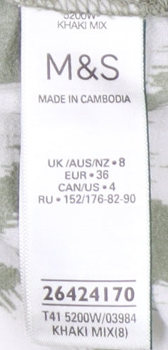 Marks and Spencer Women's Green Blouse UK 8