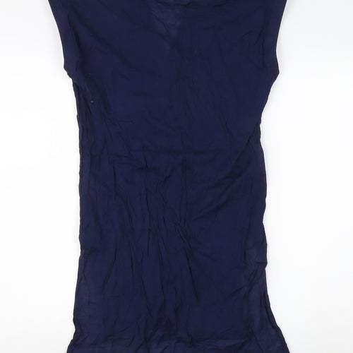 Marks and Spencer Women's Blue V-Neck Top Size 8