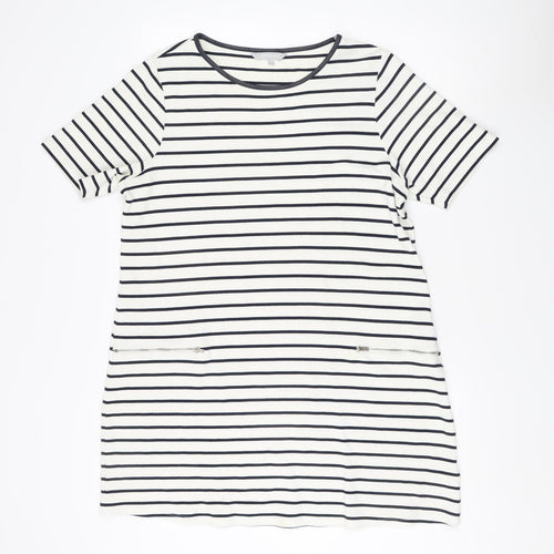 Red Herring Women's Multicoloured Striped T-Shirt Dress 16