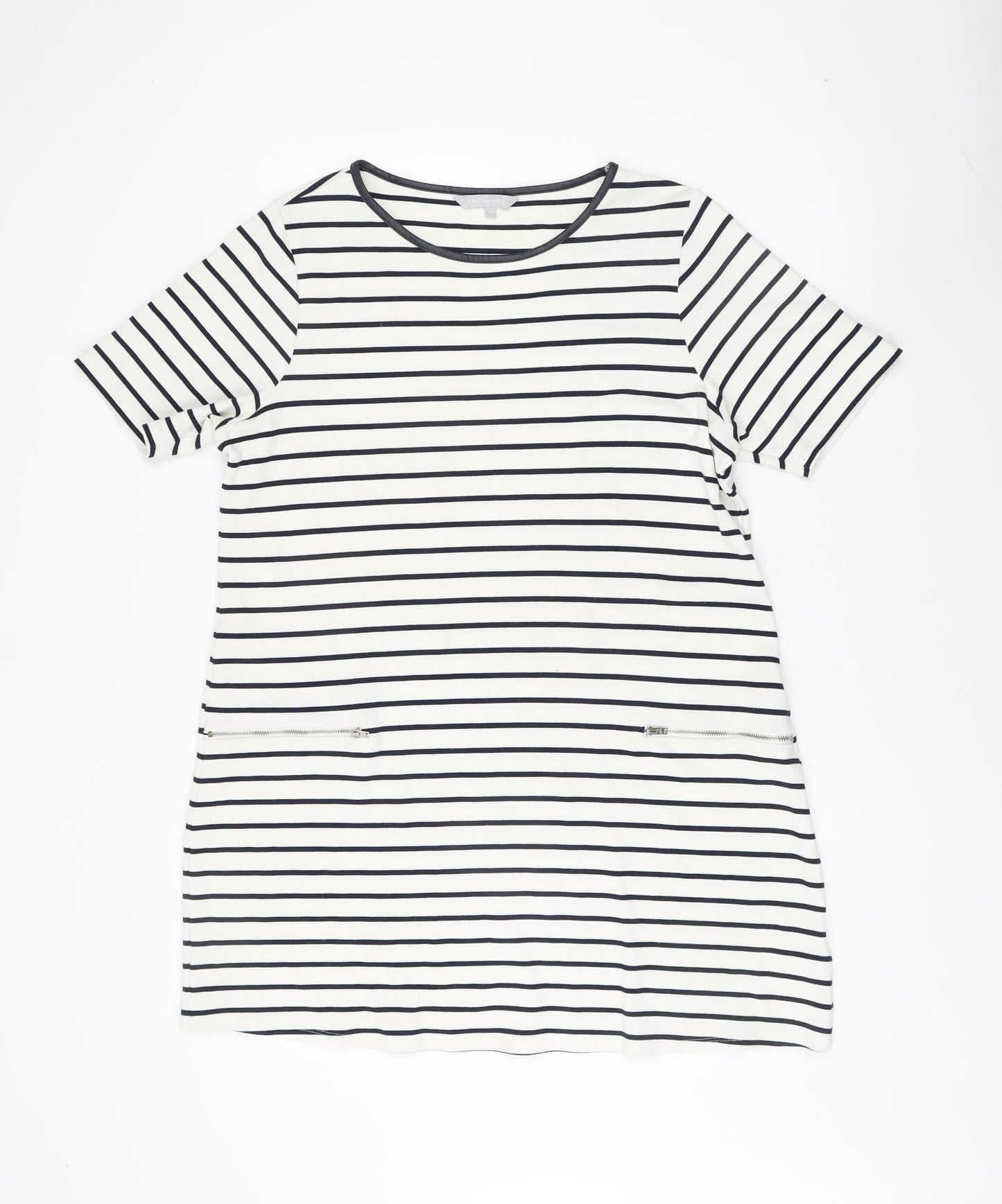 Red Herring Women's Multicoloured Striped T-Shirt Dress 16