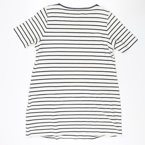 Red Herring Women's Multicoloured Striped T-Shirt Dress 16