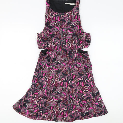 Zara Women's Multicoloured Floral Dress Size 12
