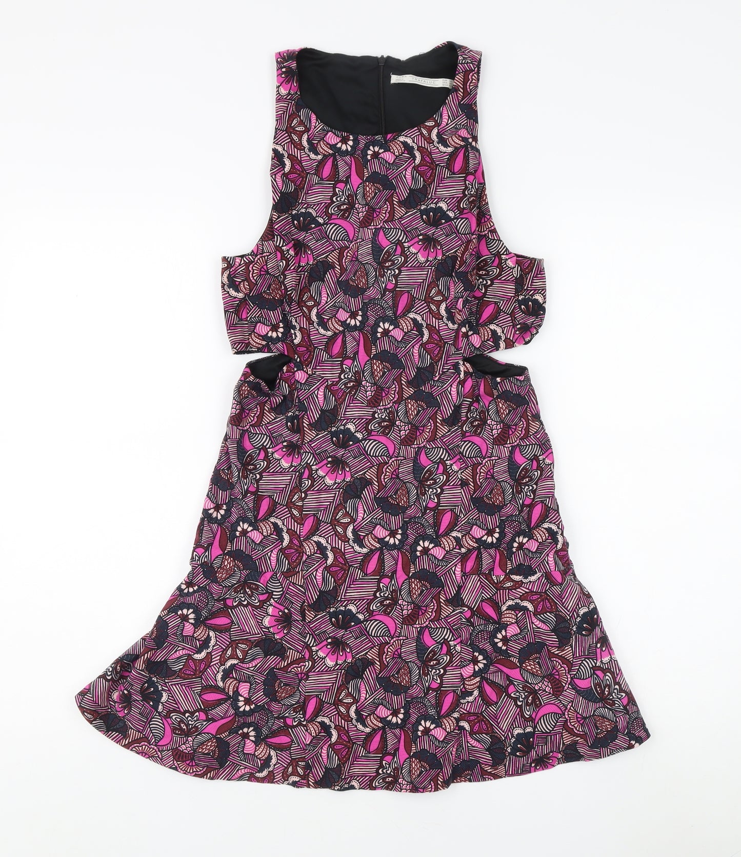 Zara Women's Multicoloured Floral Dress Size 12