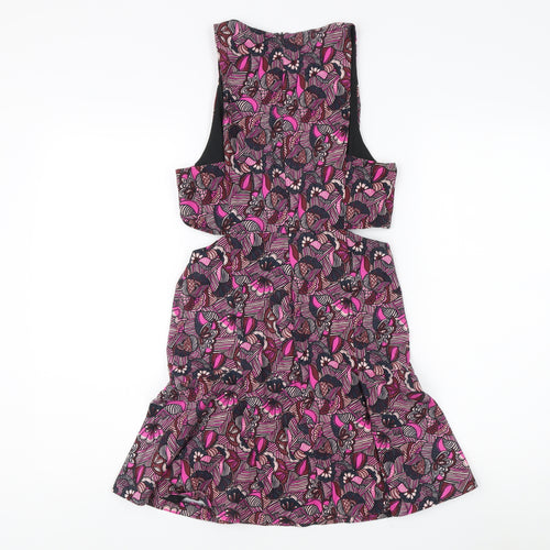 Zara Women's Multicoloured Floral Dress Size 12