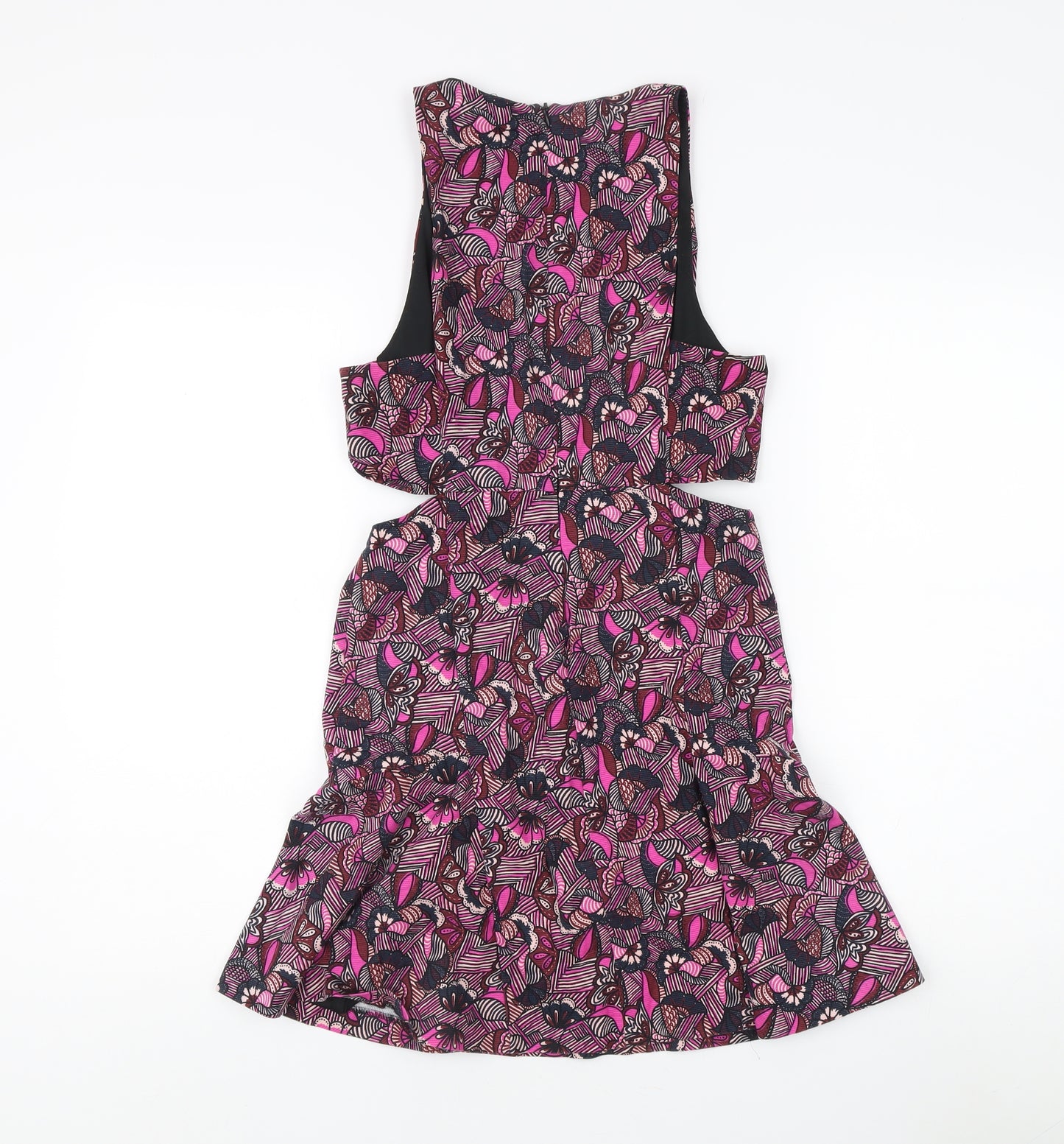 Zara Women's Multicoloured Floral Dress Size 12