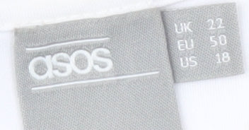 ASOS Women's Plus Size 22 White Beaded Tank Top