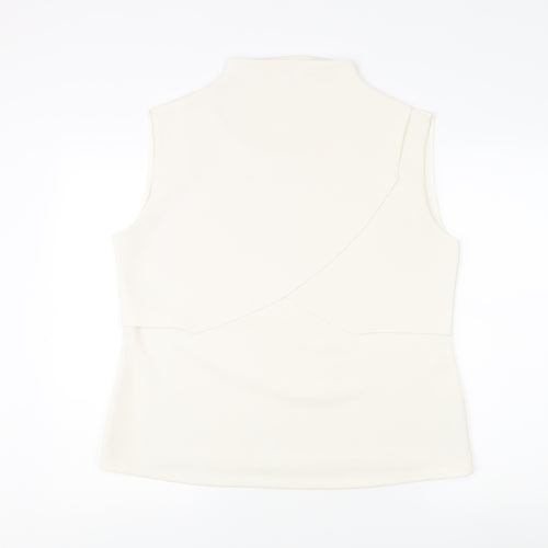 ASOS Curve Women's White Sleeveless High Neck Top