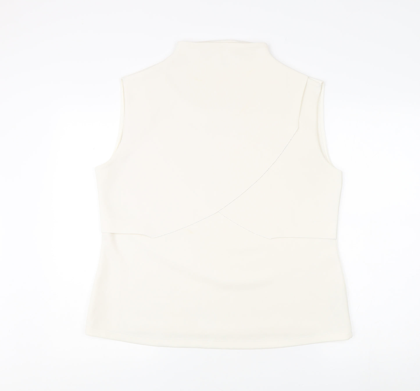 ASOS Curve Women's White Sleeveless High Neck Top