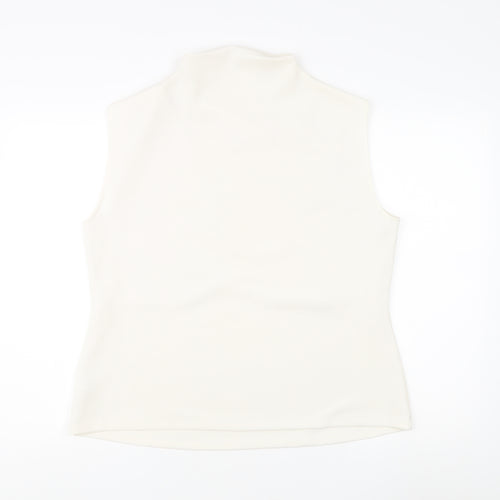 ASOS Curve Women's White Sleeveless High Neck Top