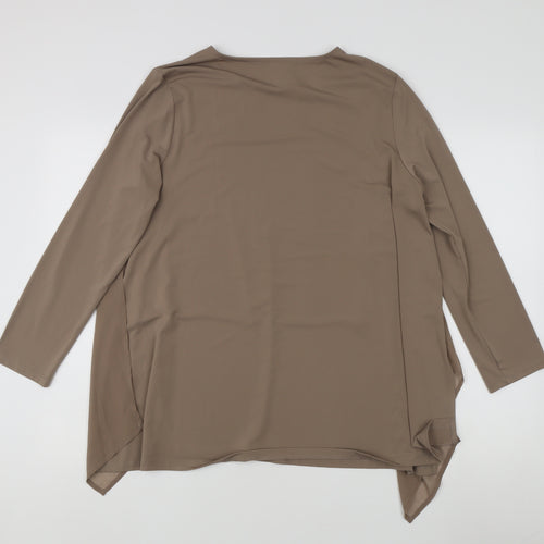 Wynne Layers Beige Long Sleeve Tunic Blouse - Medium