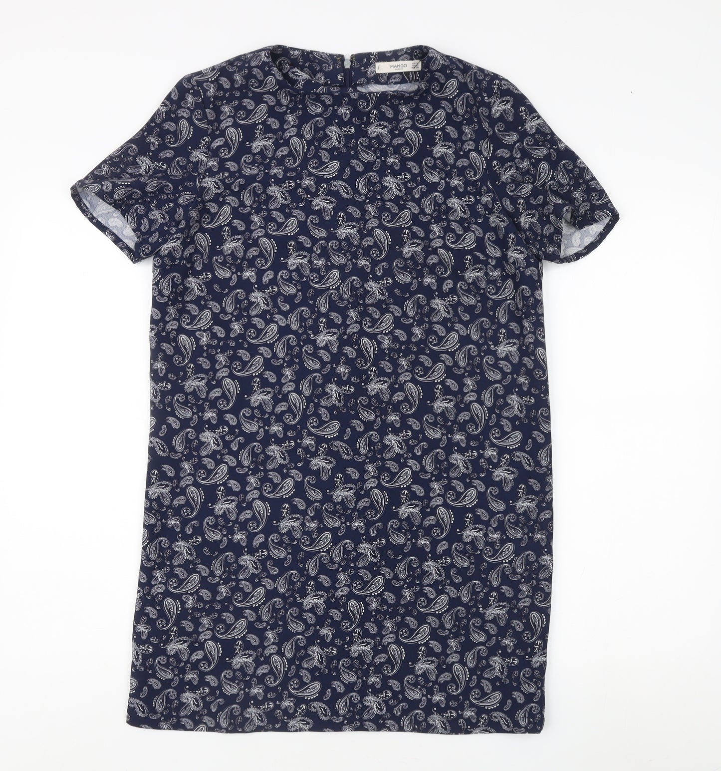 Mango Women's Blue Paisley Dress Size S