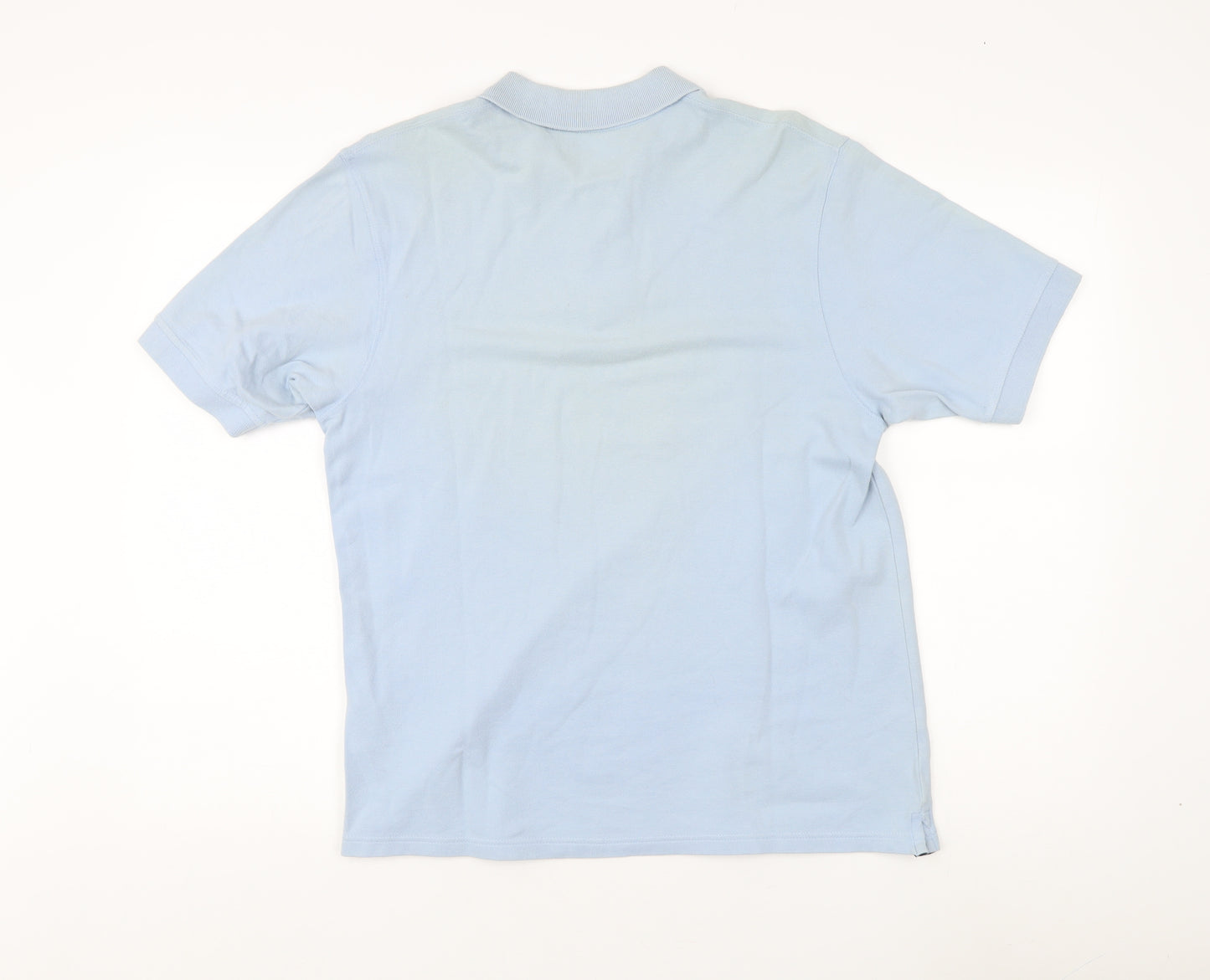 Marks and Spencer Men's Blue Polo Shirt S, Collared Solid