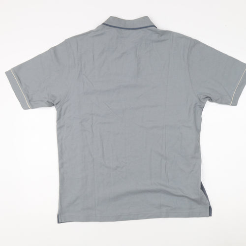 BHS Men's Blue Polo Shirt, Small, Short Sleeve, 100% Cotton