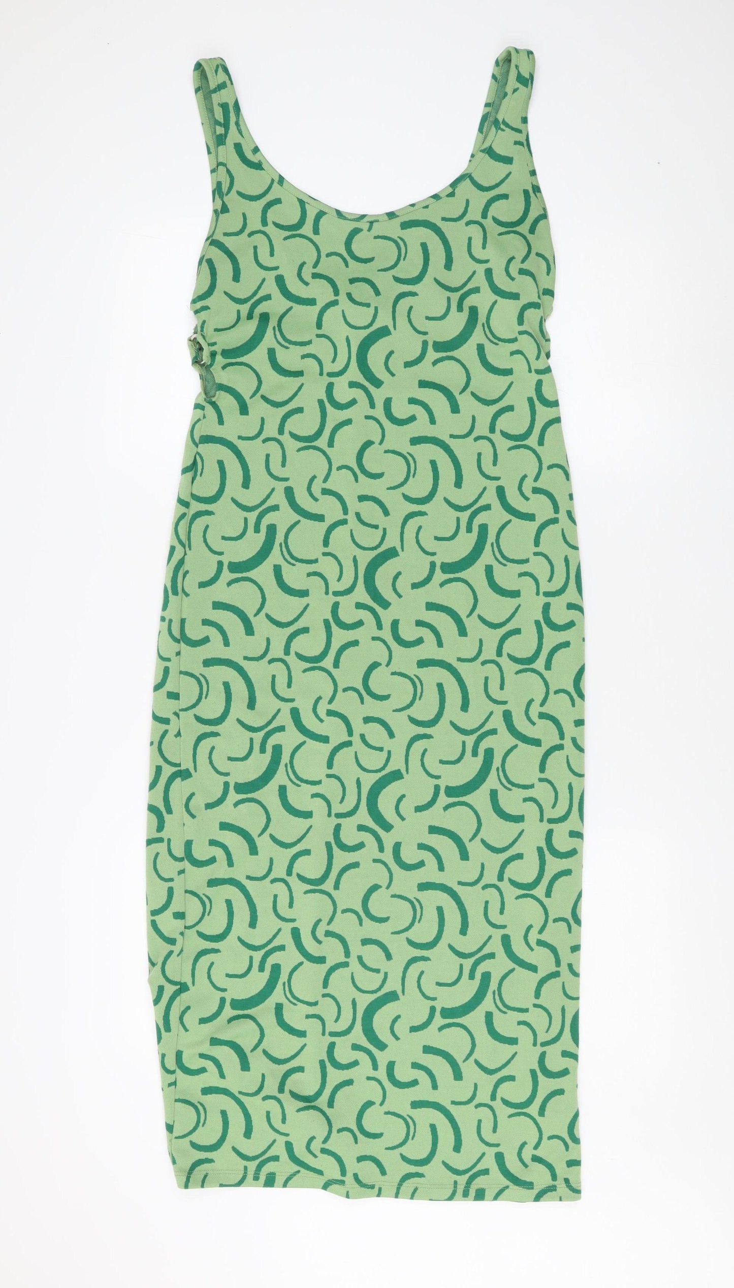 Bershka Women's Green Sleeveless Dress Size 12