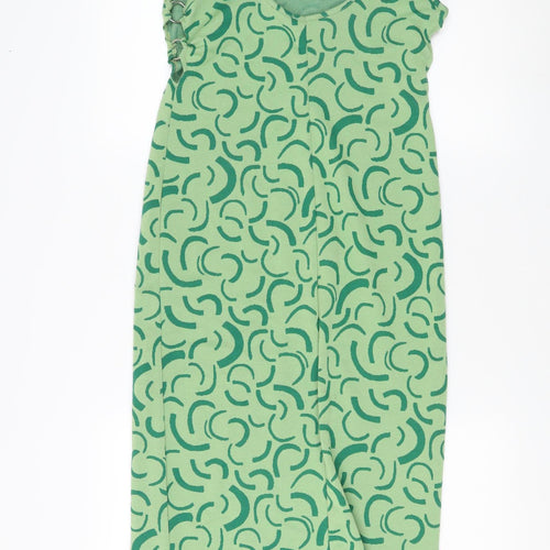Bershka Women's Green Sleeveless Dress Size 12
