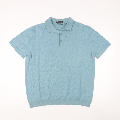 Marks and Spencer Men's Blue XL Polo Shirt