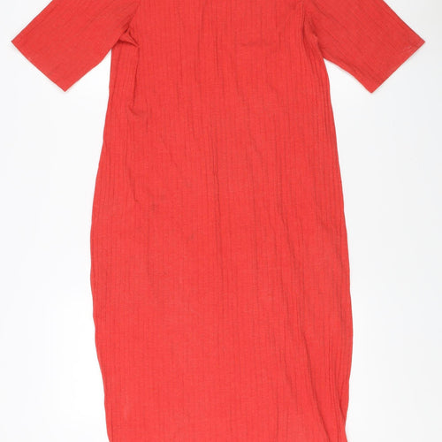 Next Maternity Red Midi Boat Neck Sheath Dress UK 16