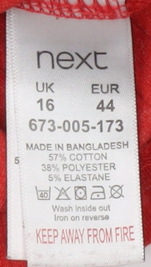 Next Maternity Red Midi Boat Neck Sheath Dress UK 16