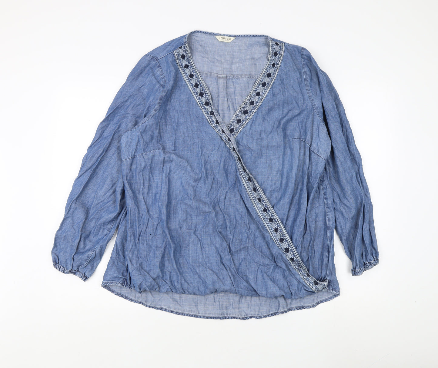 Marks and Spencer Blue Tunic Blouse Size 20, Indigo Collection