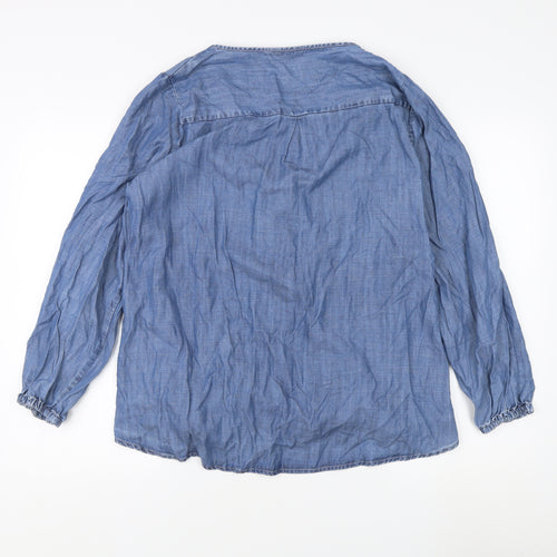 Marks and Spencer Blue Tunic Blouse Size 20, Indigo Collection