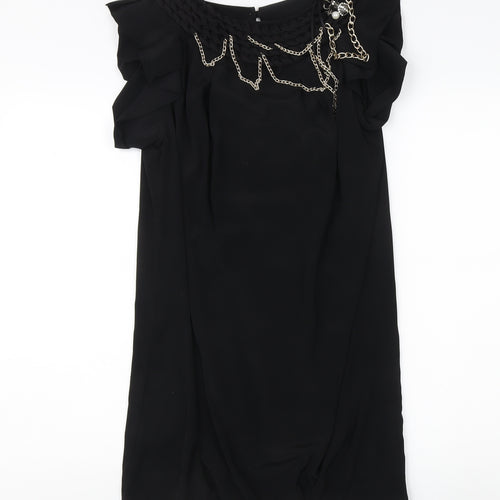 River Island Women's Black Shift Dress Size 8