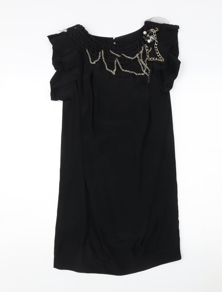 River Island Women's Black Shift Dress Size 8