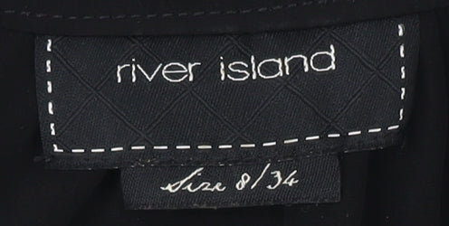 River Island Women's Black Shift Dress Size 8