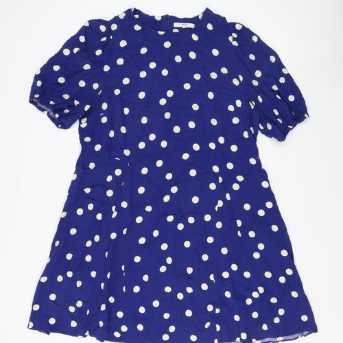 Next Women's Blue Polka Dot A-Line Dress Size 20