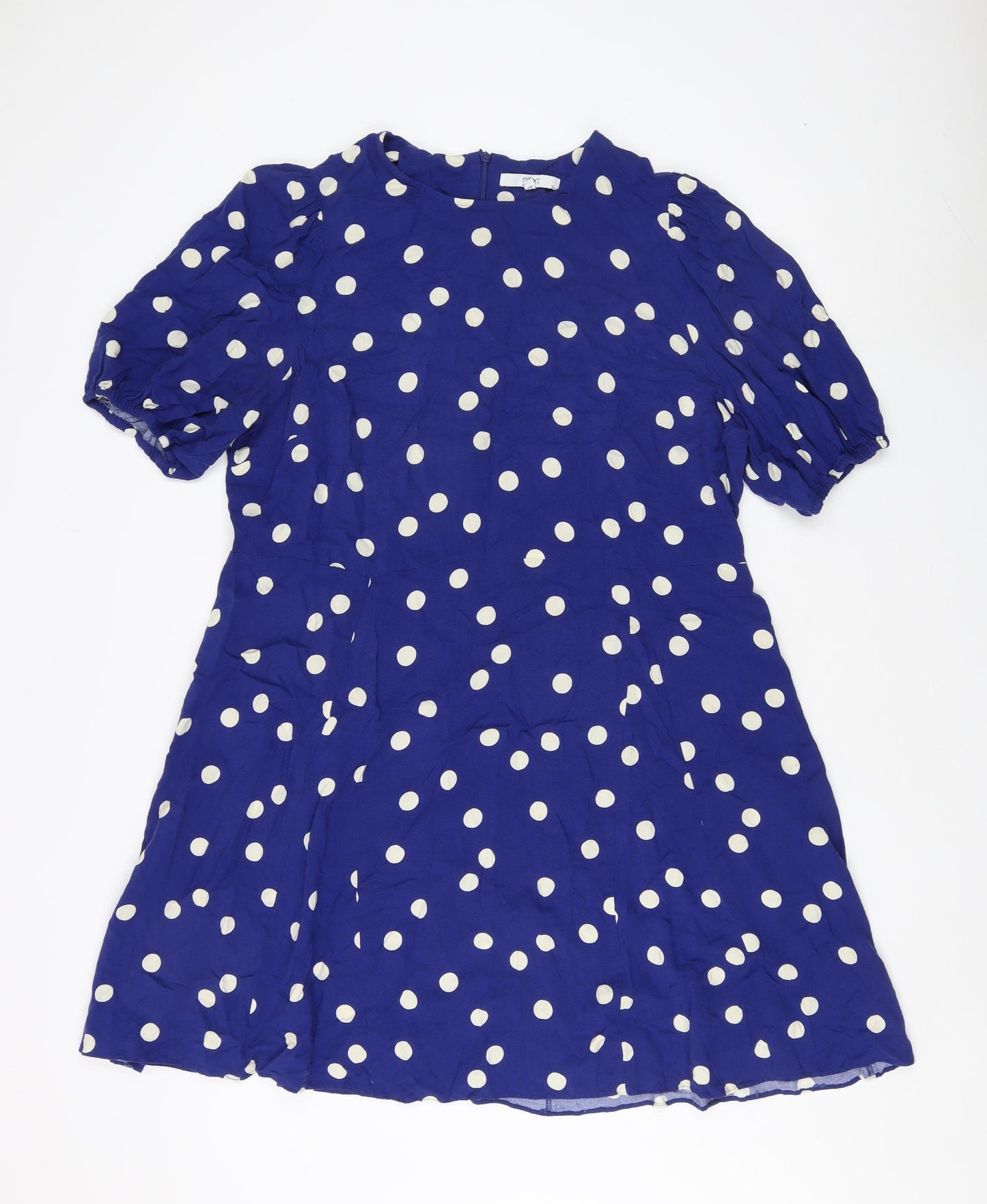Next Women's Blue Polka Dot A-Line Dress Size 20