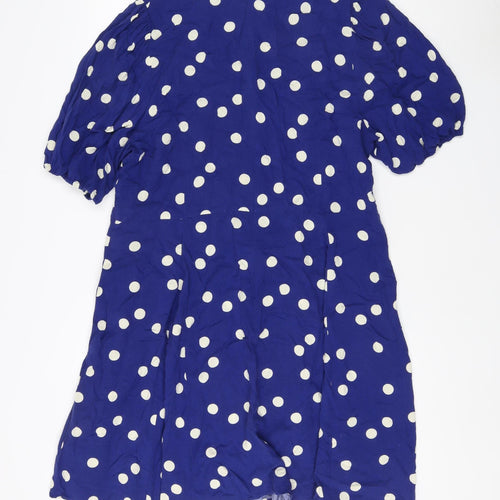 Next Women's Blue Polka Dot A-Line Dress Size 20