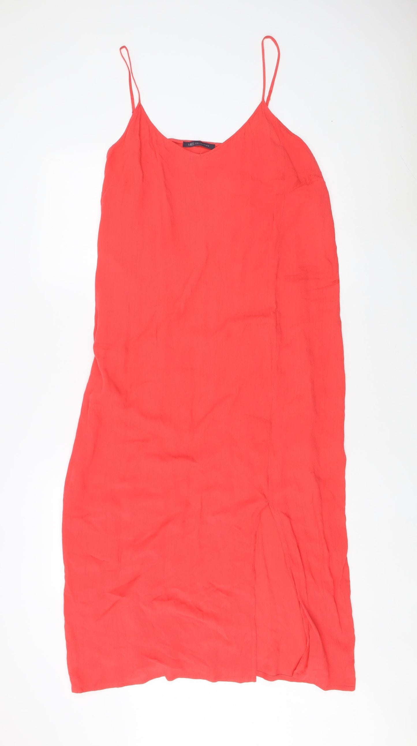 Marks and Spencer Women's Red Slip Dress Size 16