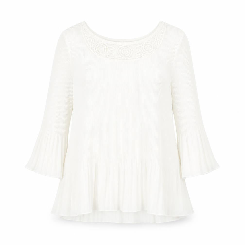 Front view of David Emanuel Ivory Blouse Women, size 20