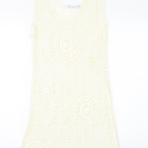 Solitaire Women's Ivory Crochet Tank Dress S